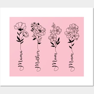 Mom Wildflowers Mother's Day Posters and Art